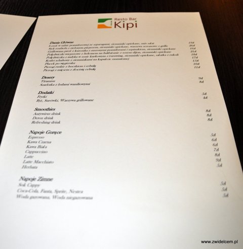 Kipi - menu