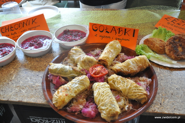 Kraków - Najedzeni Fest Slow Food - Spółzielnia - gołąbki z ryżem i grzybkami