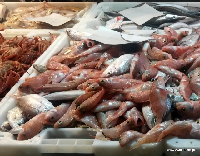 2014Hiszpania - Alicante - Mercado Central - różowe ryby