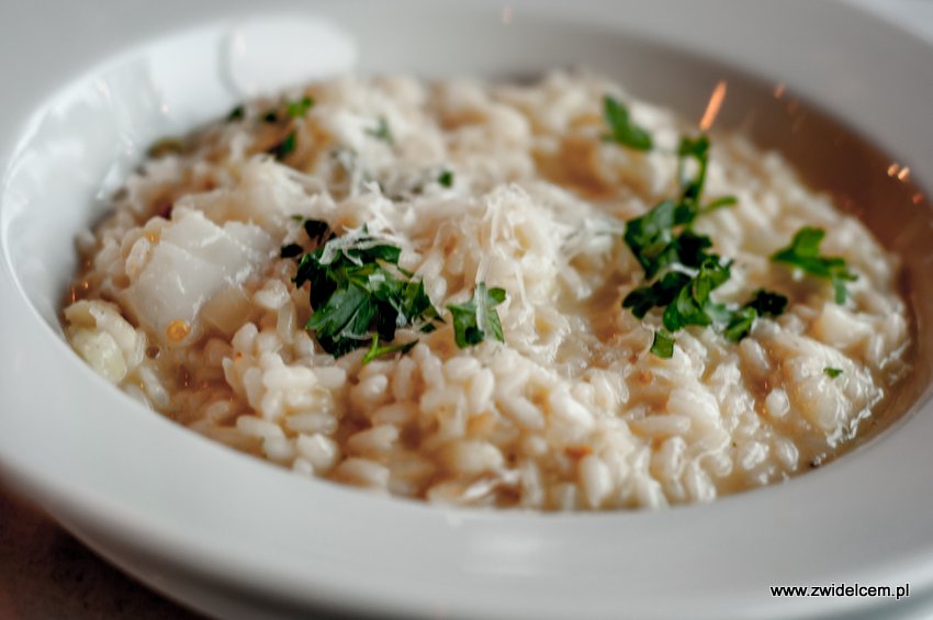 Kraków - Włoska Pizzeria & Ristorante - risotto z solonym dorszem