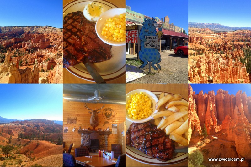 USA - Stany Zjednoczone - Bryce Canyon - Hatch Station - steak - stek