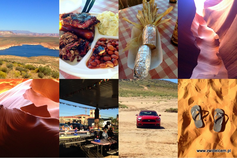 Stany Zjednoczone - USA - Lake Powell - Page - BBQ - Antylope Canyon - Coral Pink Sands