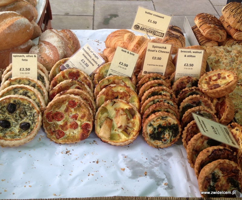 Londyn - Pimlico Market - quiche