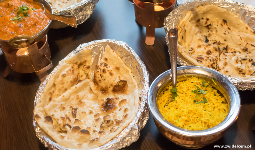 Kraków - Taste of India - pulao rice - smażony ryż - butter naan