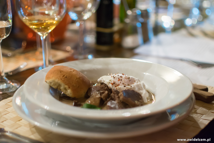 Kraków - Il Calzone - degustacja win gruzińskich -Potrawka z gęsich żołądków